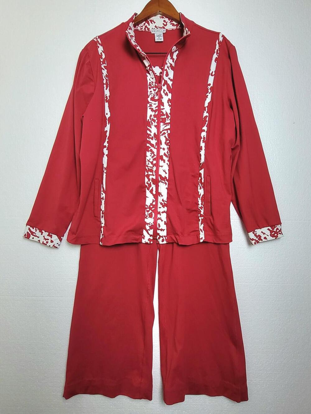 Propella Deep Pink Tracksuit XL Jacket Pants Womens Plus Size Sweatsuit